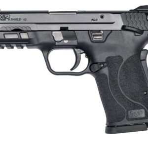 Smith & Wesson M&P9 M2.0 Shield EZ 9mm semi-automatic pistol with manual safety in black finish, right side view