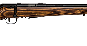 Savage Arms 93R17 BVAT bolt-action rifle in .17 HMR with blued heavy barrel and laminate stock
