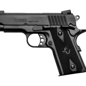 Taurus 1911 Officer 9mm semi-automatic pistol with 3.5-inch barrel and black serrated steel slide