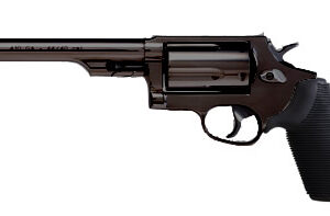 Taurus Judge Tracker .410/.45 Long Colt revolver with 6.5-inch barrel and matte black oxide finish, right-side view