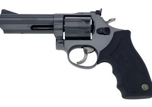 Taurus Model 66 .357 Magnum revolver with 4-inch barrel and matte black oxide finish, left side view