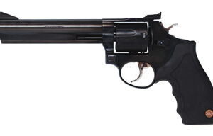 Taurus Model 66 .357 Magnum double single action revolver with 6-inch black barrel and adjustable rear sights