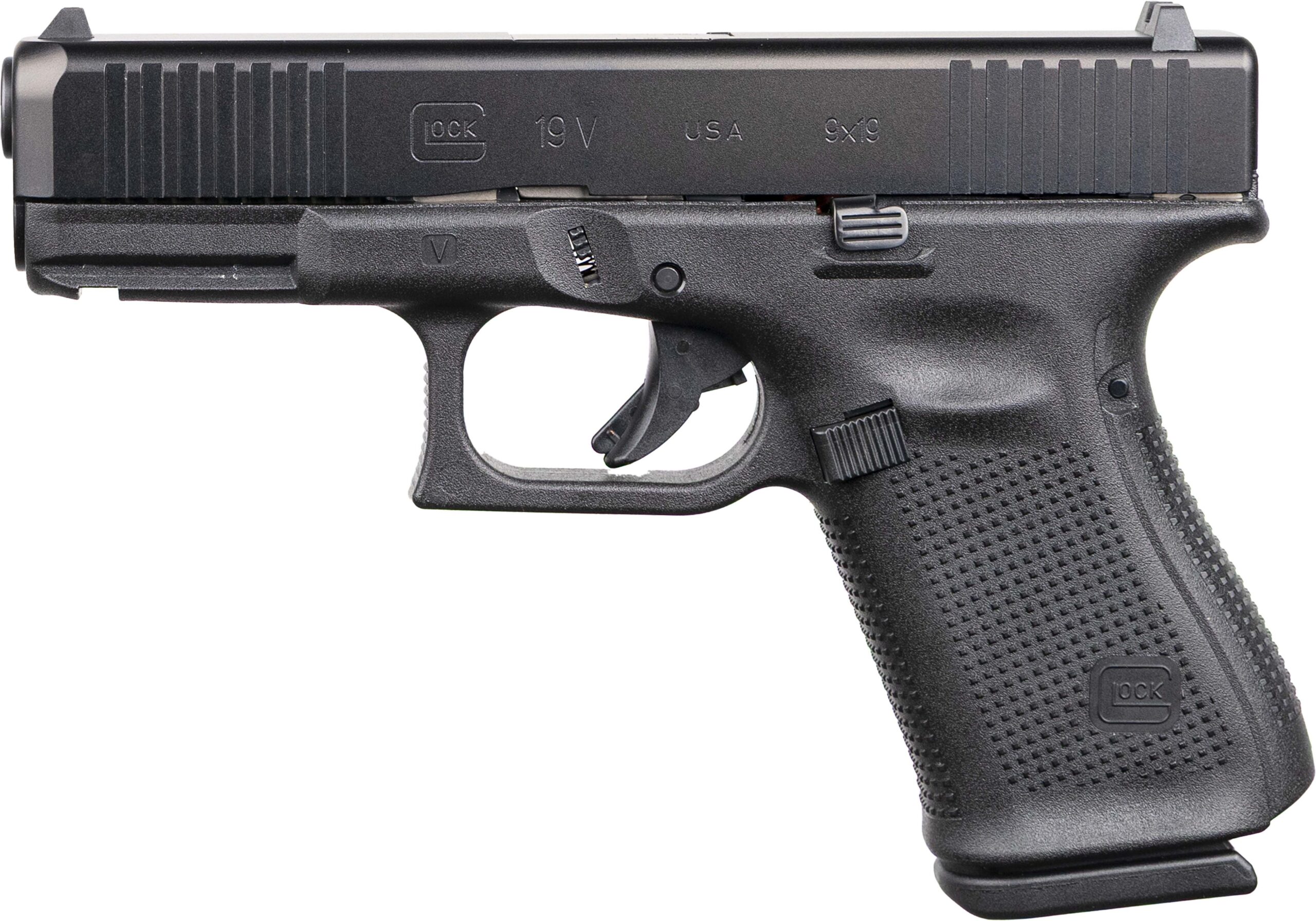 Glock G19 Gen 5 9mm Semi-Auto Pistol 10+1 4.02" Fixed Sights Black