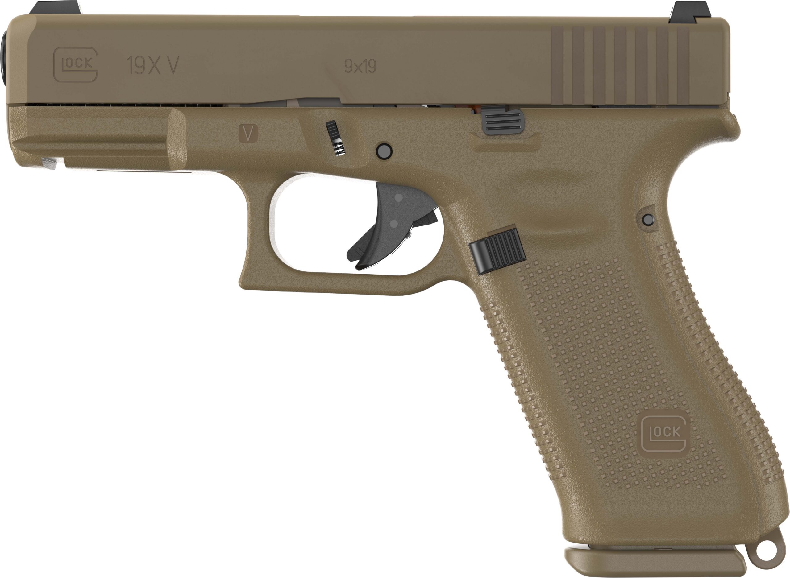GLOCK 19X V NIGHT SIGHTS - 19-SHOT FDE