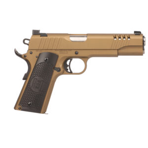 Auto-Ordnance Thompson 1911 semi-auto pistol in .45 ACP with burnt bronze finish, 5-inch barrel, and combat 3-dot night sights