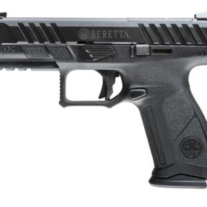 Beretta APX A1 Full Size 9mm semi-automatic pistol in black with optic-ready slide and fiber optic front sight