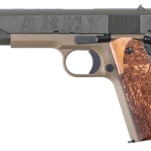 Auto-Ordnance Thompson 1911A1 Army 250th Anniversary Edition pistol in Army green with 5-inch stainless barrel chambered in .45 ACP