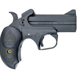 Bond Arms Black Jack derringer in .45 Long Colt/.410 bore with 3.5-inch barrel and black finish