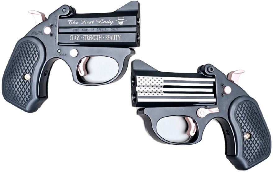 Bond Arms First Lady .38 Special derringer with 3-inch barrel and black finish, right-side profile view