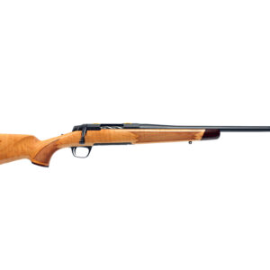 Browning X-Bolt 2 Hunt Maple DLX bolt-action rifle in .243 Winchester with maple stock and matte blued barrel