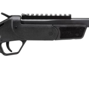 Rossi Brawler single shot break-action pistol in .410 bore with 9-inch black barrel and Picatinny rail