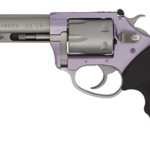 Charter Arms Pathfinder Lavender Lady .22 LR revolver with 4.2-inch matte stainless barrel and adjustable rear sight