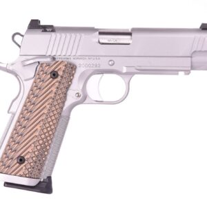 Dan Wesson Specialist Commander 1911 pistol in stainless steel chambered in .45 ACP with tritium night sights and ambidextrous safety