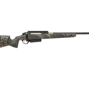 Seekins Precision Element M3 bolt-action rifle in 7mm Remington Magnum with 22-inch barrel and Woodland camo finish