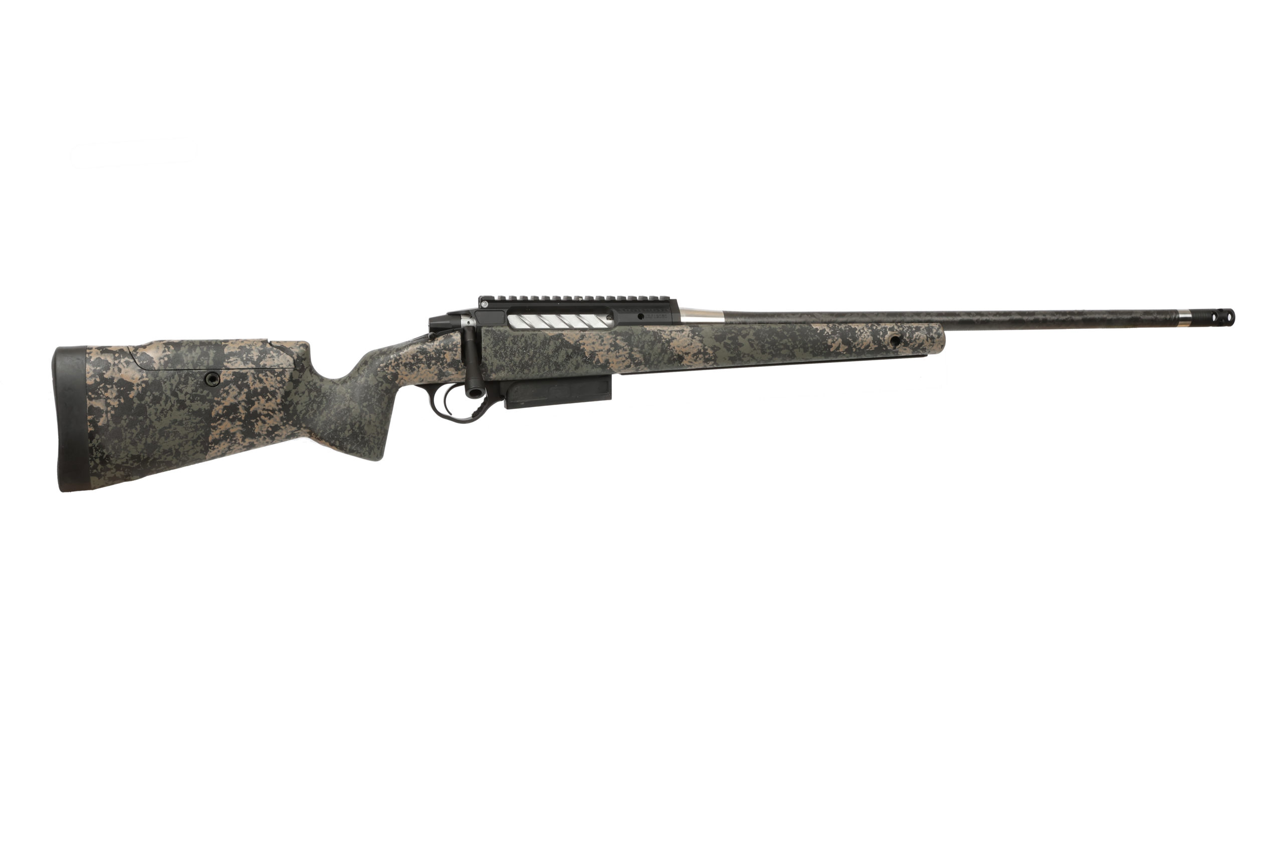 Seekins Precision Element M3 bolt-action rifle in .300 Winchester Magnum with 22-inch barrel and Woodland finish
