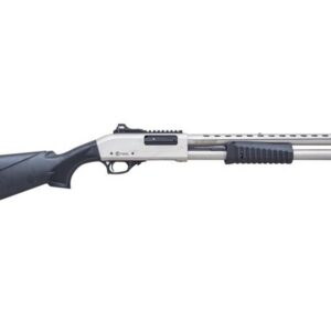 Legacy Sports International Citadel Mariner 12 gauge pump-action shotgun with nickel finish and 18.5-inch barrel