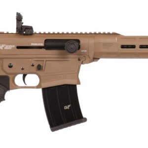 GForce Arms GF25 semi-automatic 12 gauge shotgun in flat dark earth finish with 18.5 inch barrel and flip-up sights