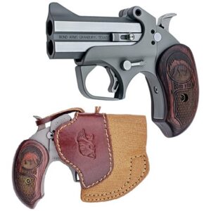 Bond Arms Grizzly .45 Long Colt / .410 stainless break-action derringer with 3-inch barrel and fixed sights