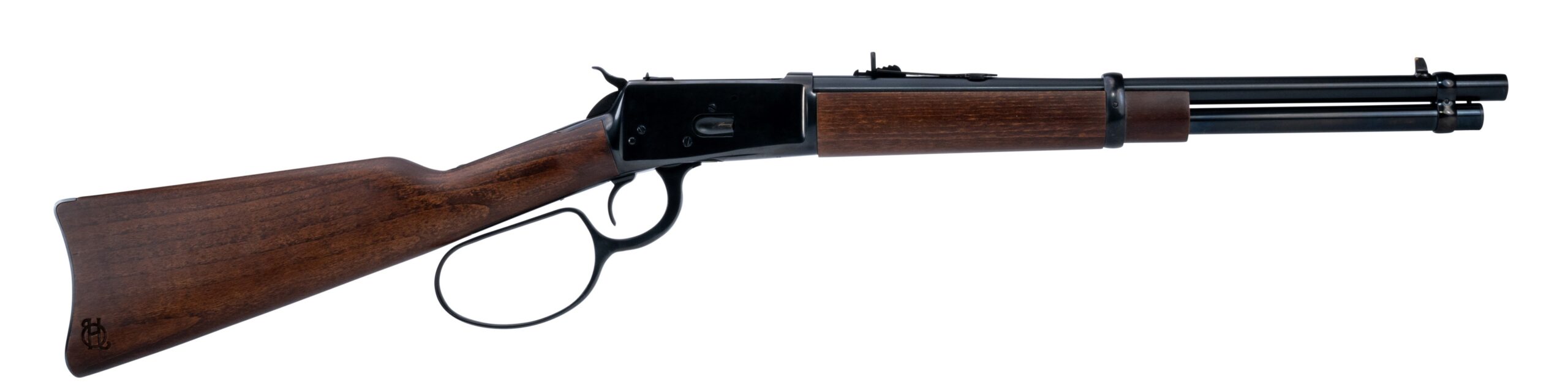 Heritage Manufacturing 92 lever-action rifle in .44 Magnum with 16.5-inch blued barrel and wood stock