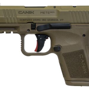 Canik METE MC9 9mm semi-automatic pistol in FDE with optic-ready slide, California compliant 10+1 configuration