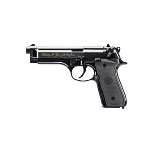 Beretta 92FS 9mm 50th Anniversary Edition semi-auto pistol with engraved black slide and synthetic grips