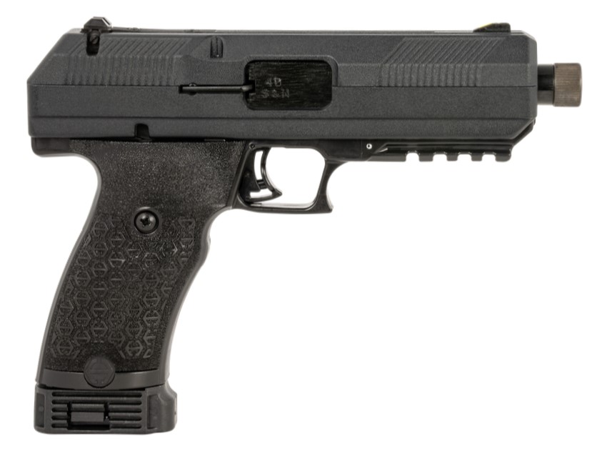Hi-Point JCP .40 S&W black semi-auto pistol with 5.25-inch threaded barrel and adjustable rear sights