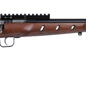 Keystone Sporting Arms Crickett KSA2449 .22 LR single-shot rifle with heavy blued barrel and wood stock