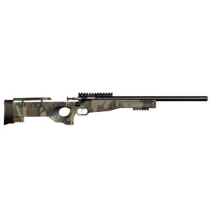Keystone Sporting Arms Crickett CPR .22 LR single shot youth rifle in M81 woodland camouflage finish, right side view