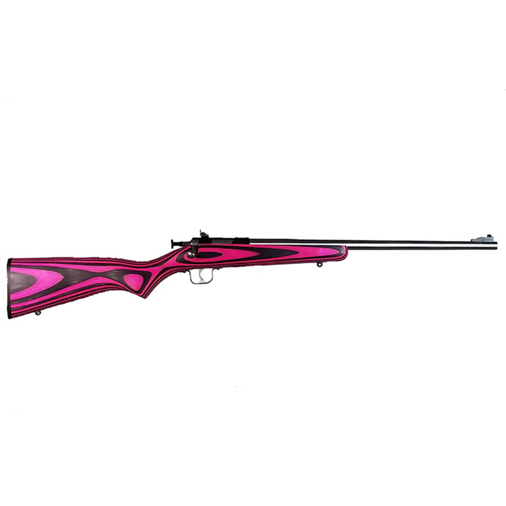Keystone Sporting Arms Crickett KSA2226 .22 LR youth single-shot rifle with stainless steel barrel and pink laminate stock