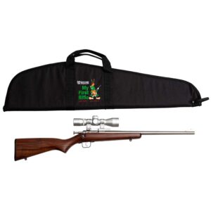 Keystone Sporting Arms Crickett .22 LR single-shot bolt-action rifle with stainless steel barrel and wood stock