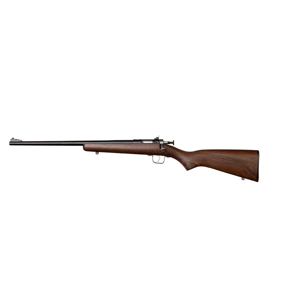 Keystone Sporting Arms Crickett .22 LR left-hand youth bolt-action rifle with blued barrel and walnut stock