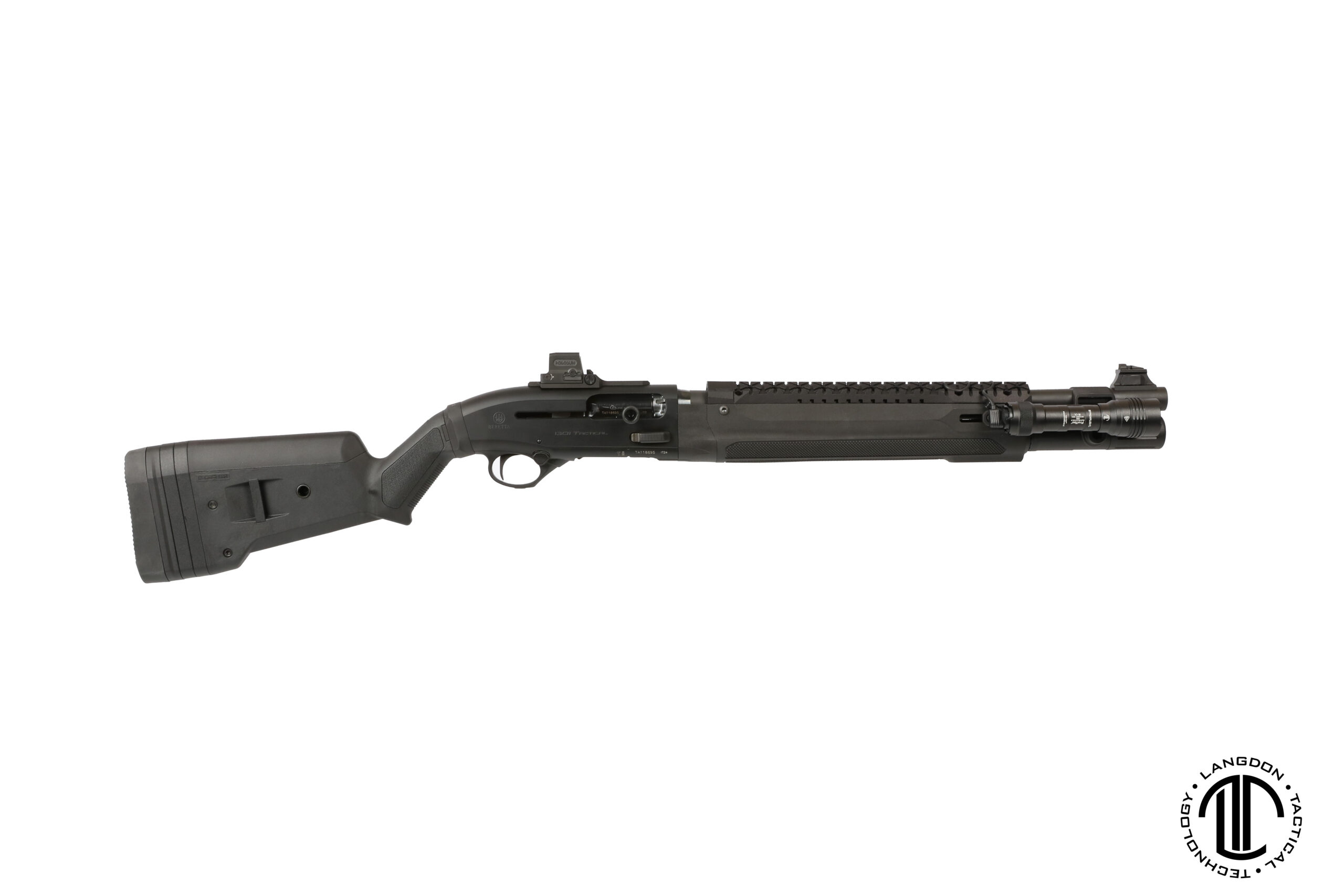 Beretta LTT 1301 Blackout 12 gauge semi-automatic shotgun with 18.5 inch barrel and ghost ring sights