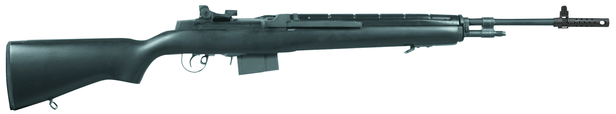 Springfield Armory M1A Standard semi-automatic rifle in black with 22-inch barrel chambered in .308 7.62 NATO, California compliant