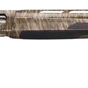 Browning Maxus II semi-automatic shotgun in 12 gauge with 26-inch barrel and Mossy Oak Bottomland camouflage finish