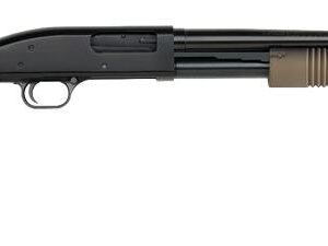 Mossberg Maverick 88 pump-action shotgun in 12 gauge with 20-inch blued barrel and FDE stock, model 31048