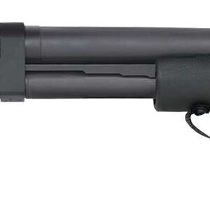 Mossberg 590 Shockwave 12 gauge pump-action pistol grip firearm with 18.5-inch blued barrel and raptor grip