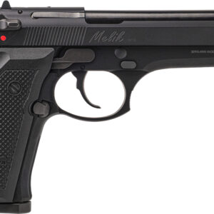 Derya Arms Melik MK9 9mm semi-auto pistol in black with 4.9-inch barrel and serrated slide