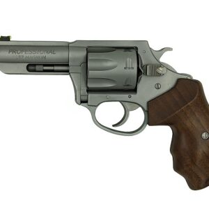 Charter Arms The Professional .32 H&R Magnum 3-inch matte stainless revolver with Green LitePipe front sight, right-side profile view