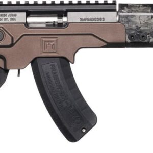Christensen Arms MPR Rimfire .22 WMR bolt-action rifle with 16-inch barrel in brown bi-tone finish, right-side profile view