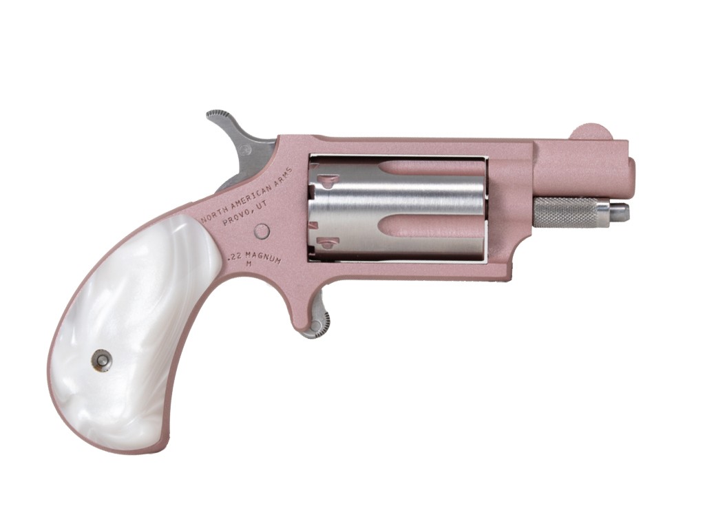 North American Arms Mini Revolver .22 Magnum with 1-1/8 inch barrel in Rose Gold Cerakote finish