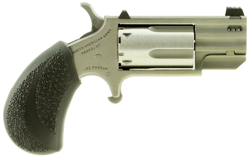 North American Arms PUG .22 Magnum single-action mini revolver with 1-inch ported stainless barrel and white dot sight