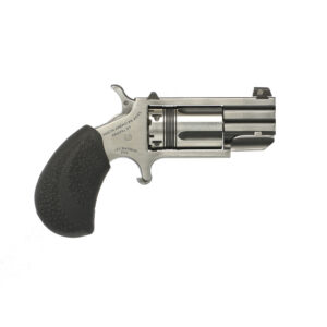 North American Arms PUG .22 Magnum mini-revolver with 1-inch stainless steel barrel and black grip, right side view