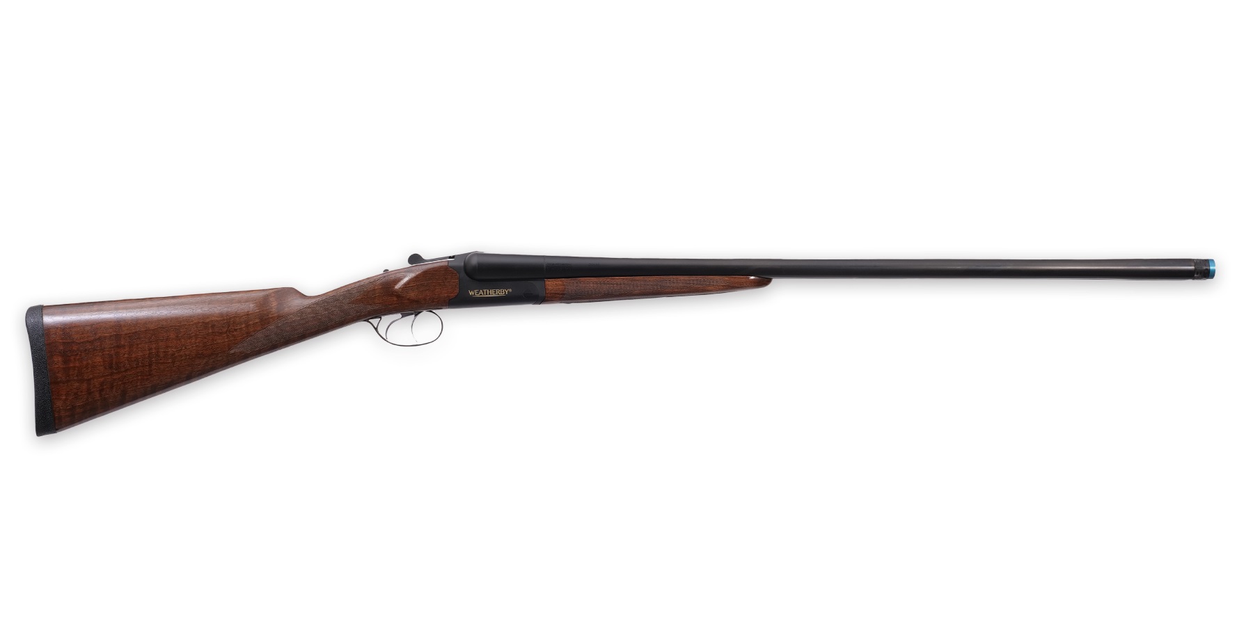 Weatherby Orion SxS 12 gauge side-by-side shotgun with 28-inch blued barrel and wood stock