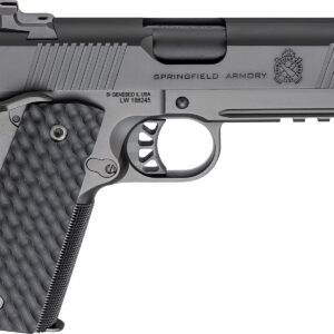 Springfield Armory 1911 TRP Tactical Response Pistol in .45 ACP with black finish and tritium night sights, right-side profile view