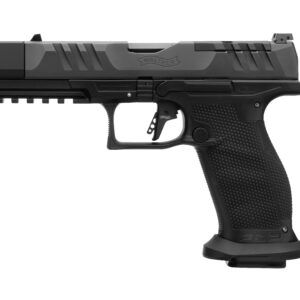 Walther Arms PDP Pro-X Full Size 9mm semi-automatic pistol with optic-ready slide and adjustable sights, shown in black