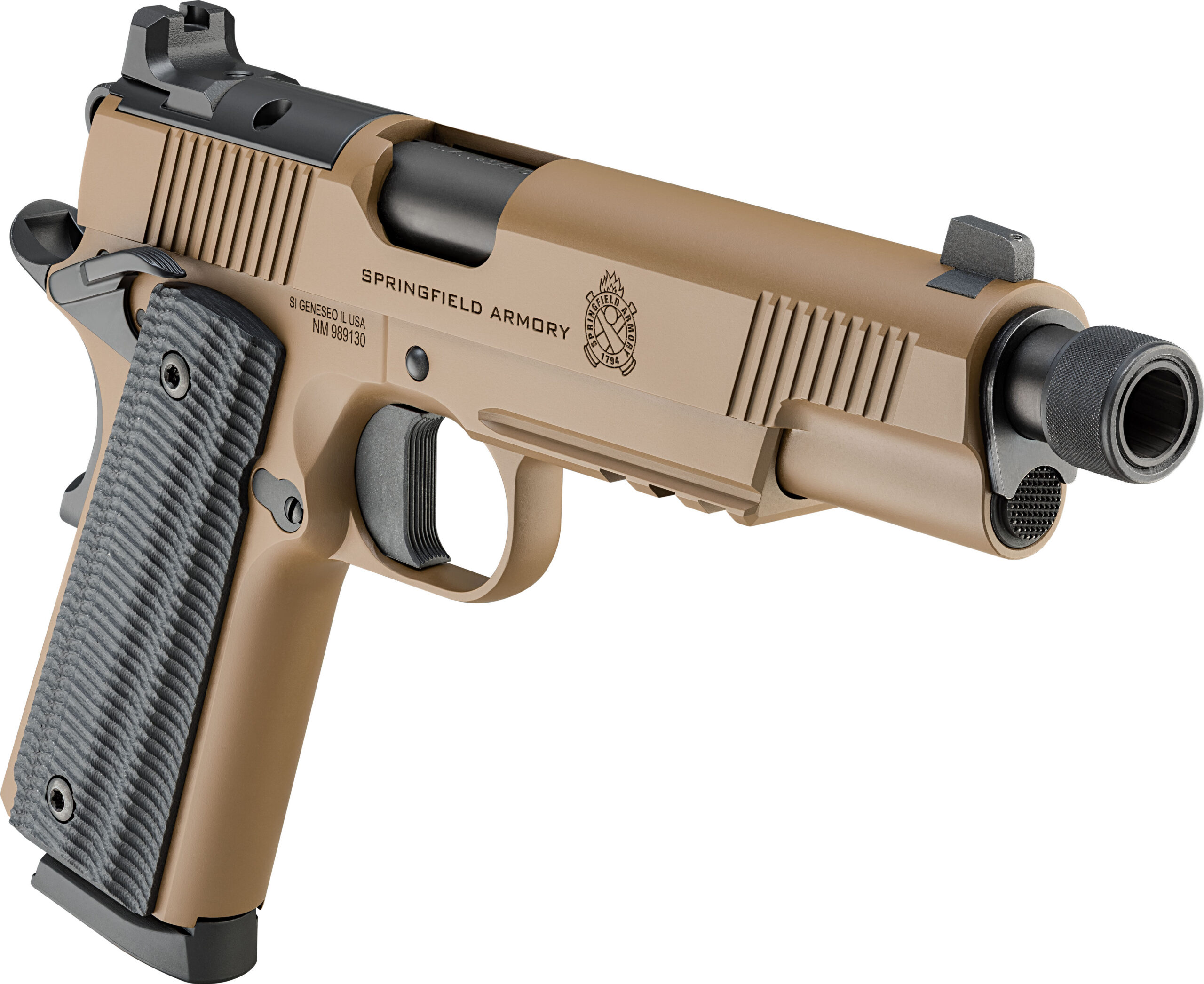 SPRINGFIELD 1911 OPERATOR AOS - 45 ACP 5" 8RD COYOTE THREADED - Image 3