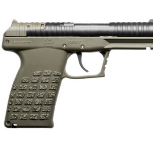 Kel-Tec PR-5.7 semi-auto pistol in black and green, 5.7x28mm, optic-ready slide, right side view