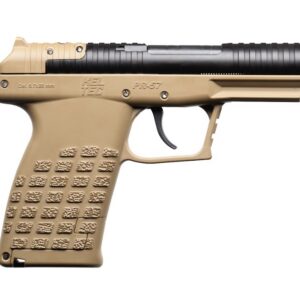 Kel-Tec PR-5.7 semi-automatic pistol in 5.7x28mm with black slide and tan frame, optic-ready, right-side view