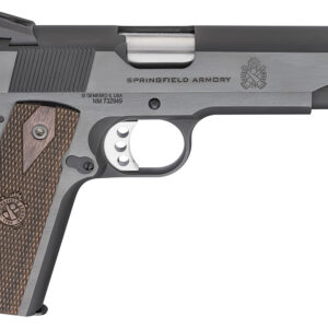 Springfield Armory 1911 Garrison .45 ACP blued semi-auto pistol with 5-inch barrel and fixed 3-dot sights