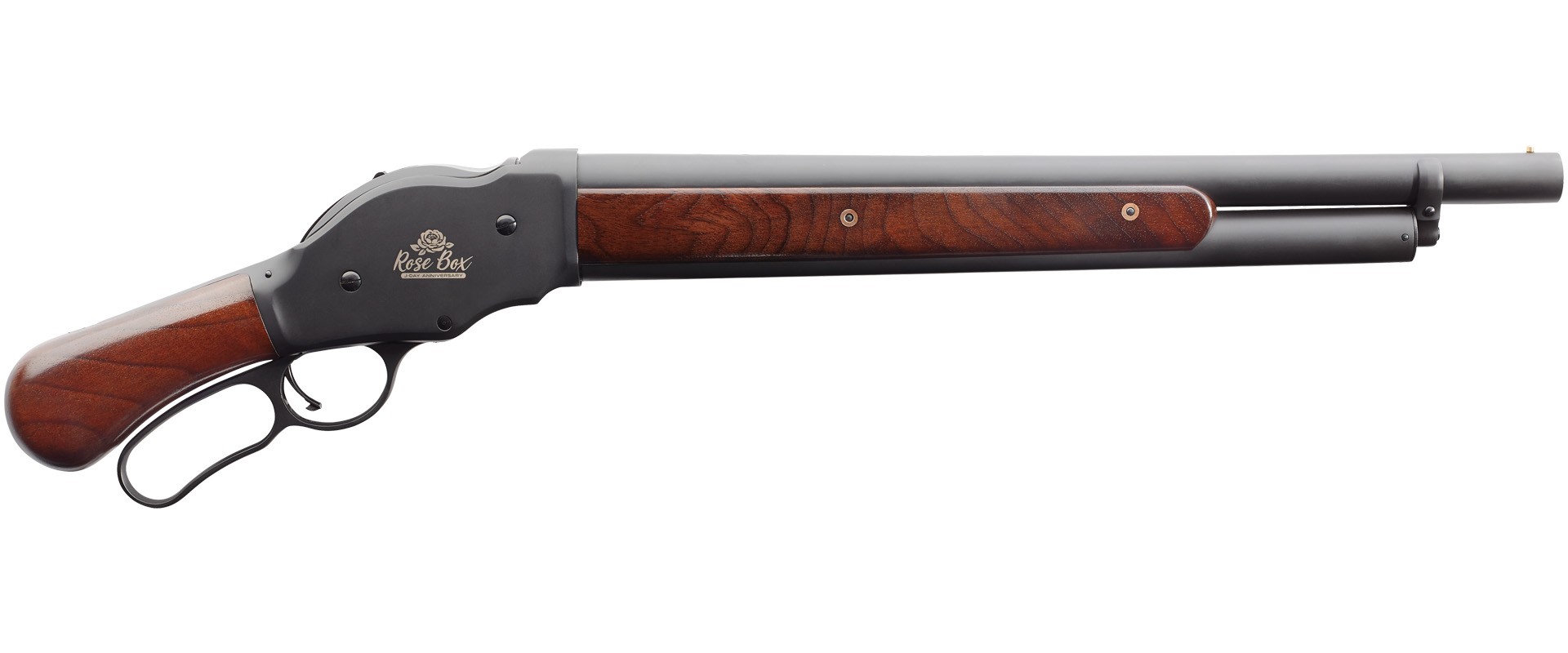 Chiappa Firearms 1887 Rosebox Bootleg 12 gauge lever action shotgun with 18.5 inch barrel and blue finish